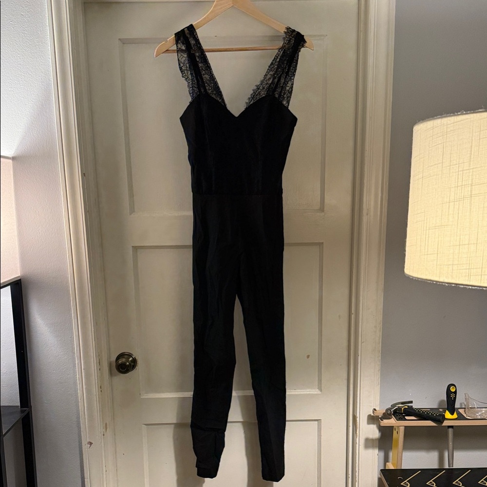 Miss Selfridge Black Lace Strap Dress